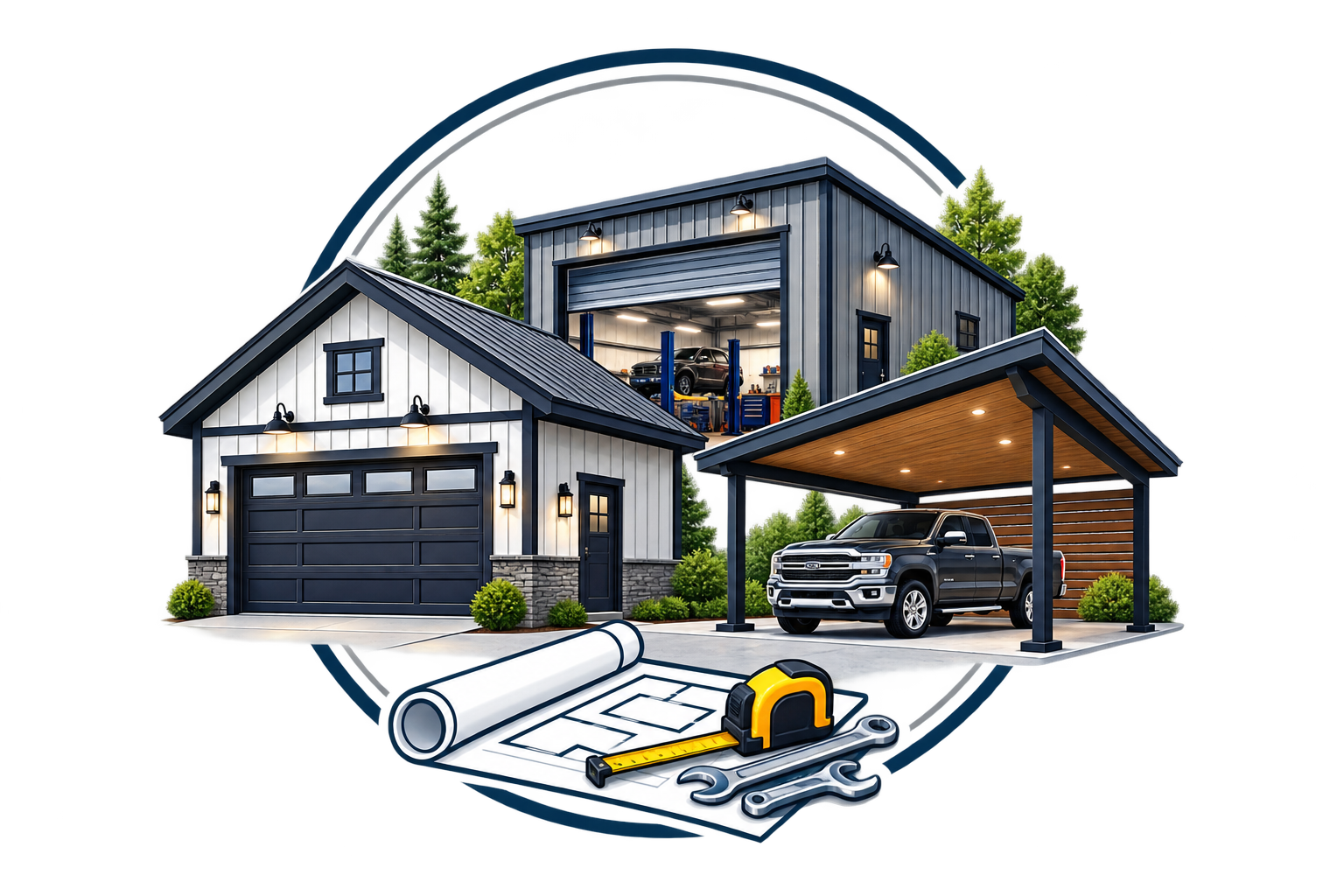 Garage, Shop & Carport